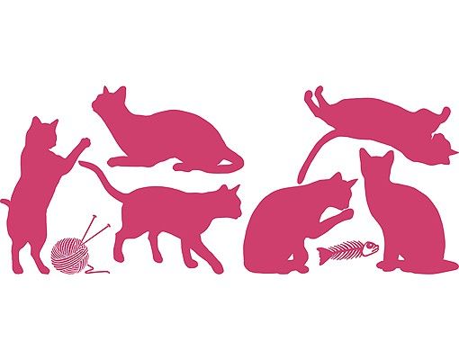 Animal wall decals No.RS66 Cat Gang