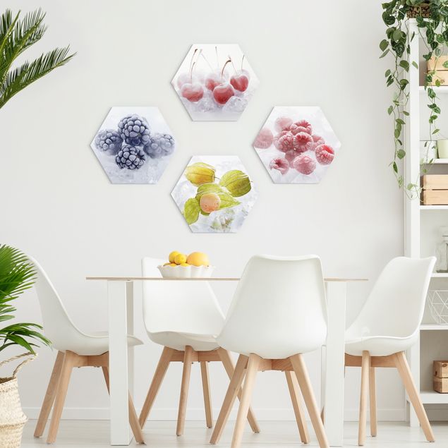 Alu-Dibond hexagon - Frozen Fruit