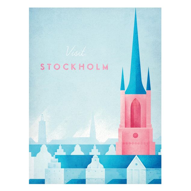 Magnetic memo board - Travel Poster - Stockholm