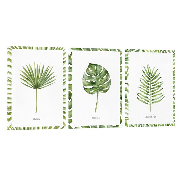 Print on canvas - Palm Leaves Set