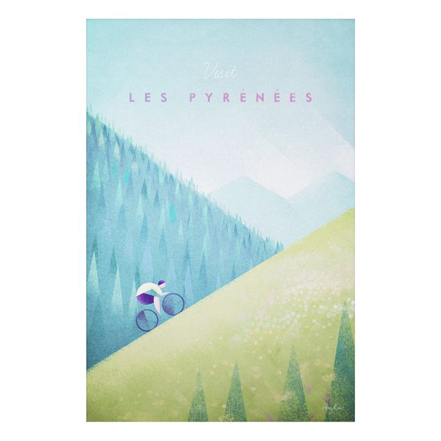 Print on aluminium - Travel Poster - The Pyrenees