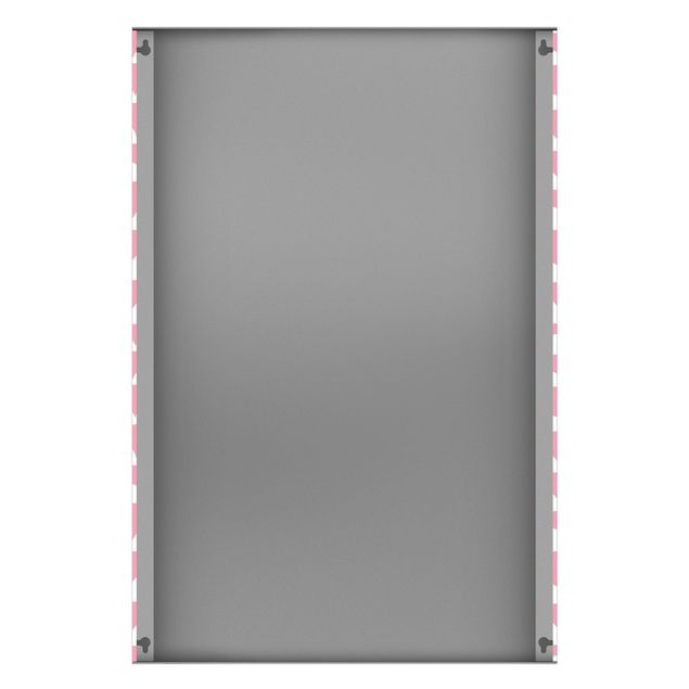 Magnetic memo board - Drawn White Bands Of Clouds Up In Light Pink Skies