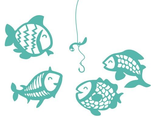 Wall decal No.MW103 Vegetarian Fishes