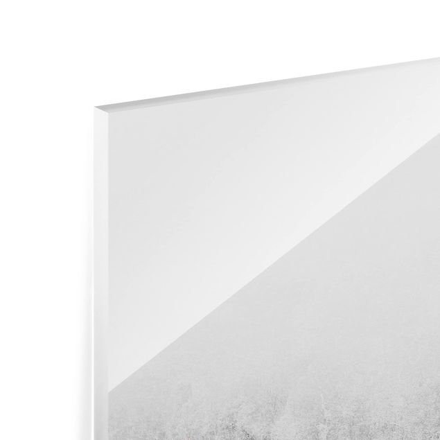 Glass Splashback - Abstract Golden Horizon Black And White - Square 1:1