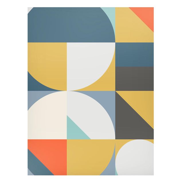 Magnetic memo board - Geometrical Shapes Colourful