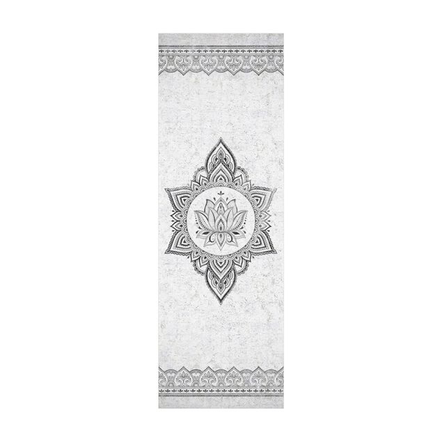 mandala rugs Mandala Lotus Concrete Look