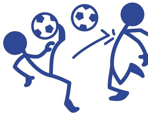Wall art stickers No.RS99 Stick Figures Soccer