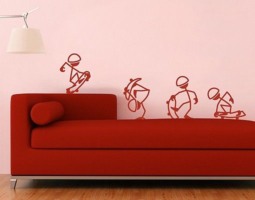 Pirate ship wall stickers No.RS102 Stick Figures Skater