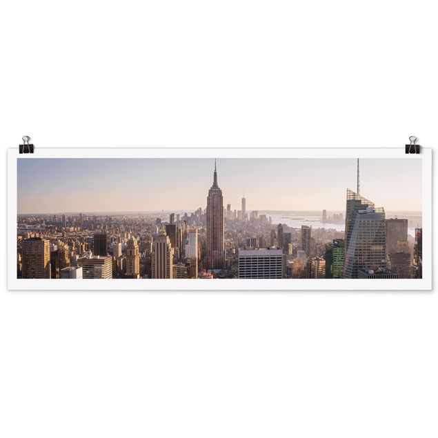 Panoramic poster architecture & skyline - View From The Top Of The Rock