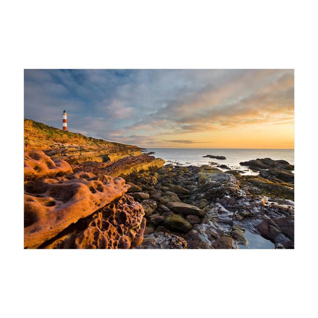 Cream rugs Tarbat Ness Lighthouse And Sunset At The Ocean