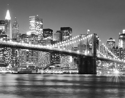 Tile sticker - Nighttime Manhattan Bridge II