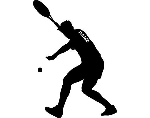 Custom text wall decals Wall Decal no.RS116 Customised text Tennis Player