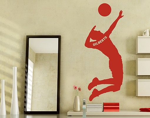 Wall stickers quotes Wall Decal no.RS124 Customised text Volleyball