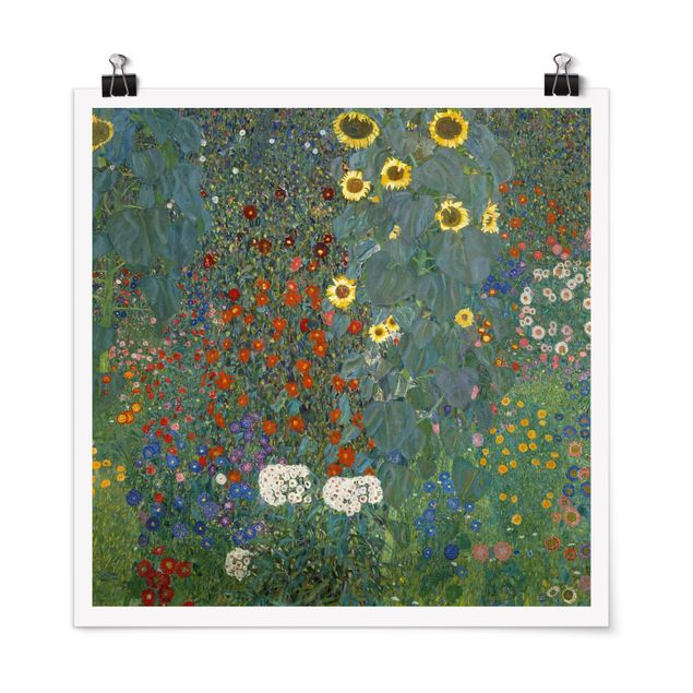 Poster - Gustav Klimt - Garden Sunflowers