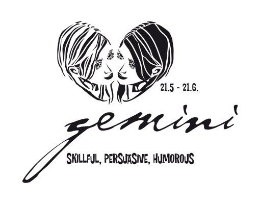 Spiritual wall art stickers No.UL763 Zodiac Sign Gemini