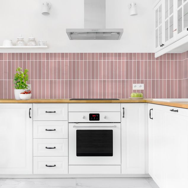 Kitchen splashback tiles Subway Tiles -Antique Pink