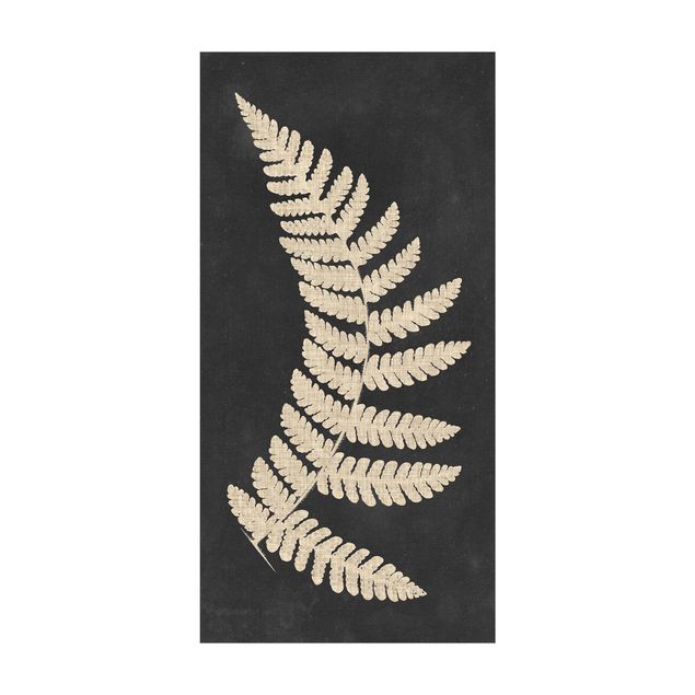 Flower Rugs Fern With Linen Structure IV