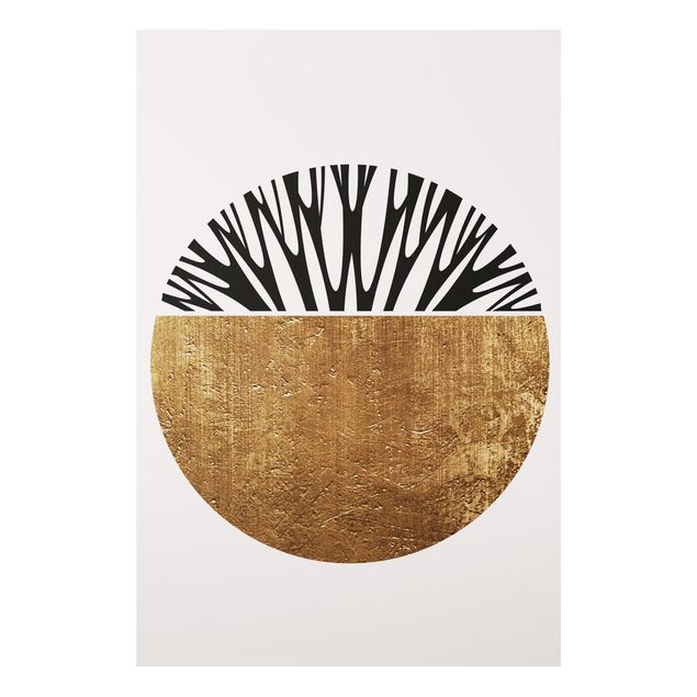 Print on forex - Abstract Shapes - Golden Circle