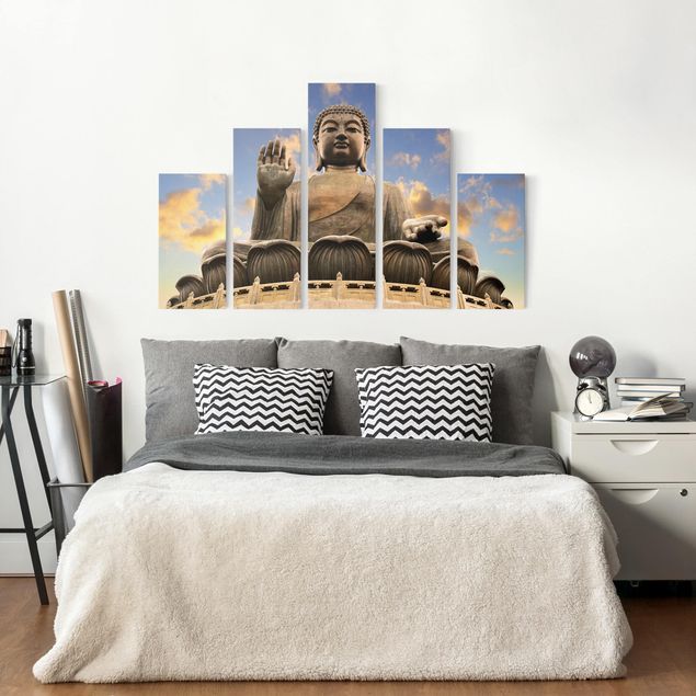 Print on canvas 5 parts - Big Buddha