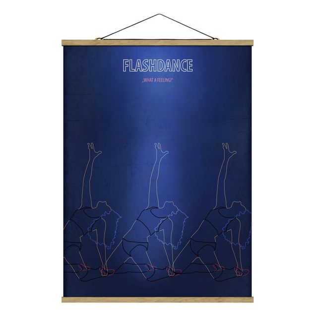 Fabric print with poster hangers - Film Poster Flashdance