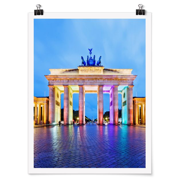 Poster architecture & skyline - Illuminated Brandenburg Gate