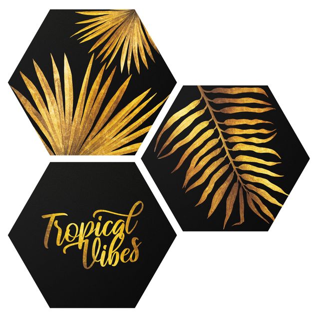 Forex hexagon - Gold - Tropical Vibes On Black Set I