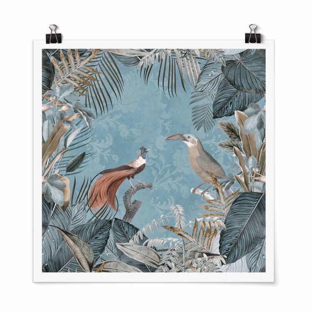 Poster - Vintage Collage - Birds Of Paradise