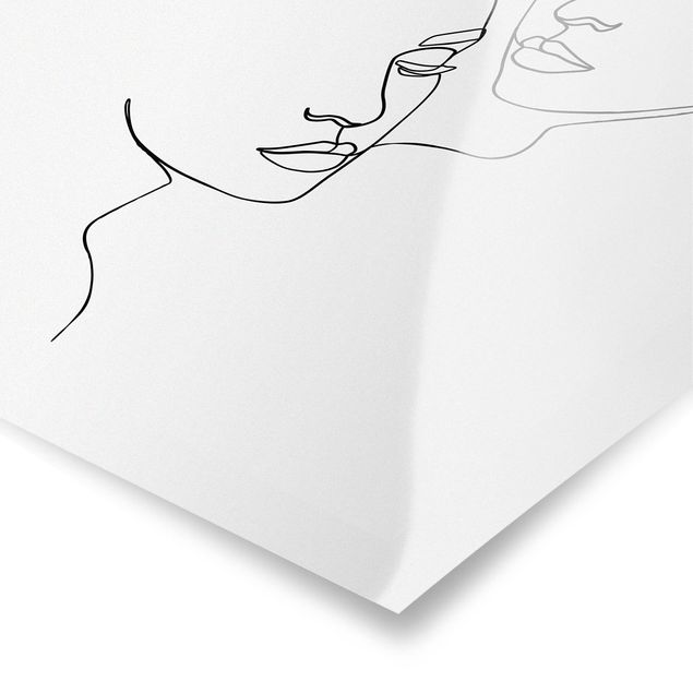 Poster - Line Art Faces Women Black And White