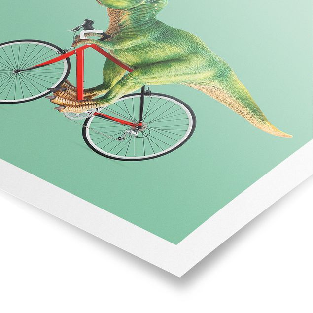 Poster - Dinosaur With Bicycle