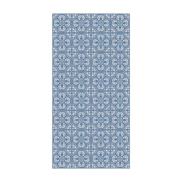 Modern rugs Tile Pattern Faro Blue