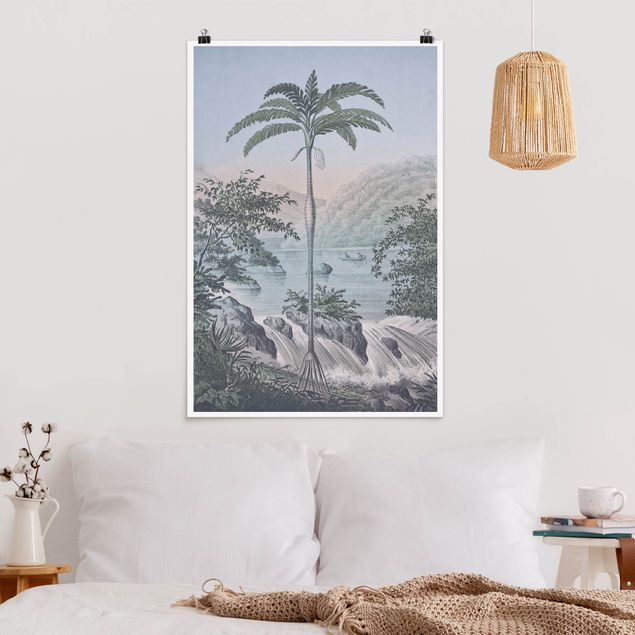 Poster - Vintage Illustration - Landscape With Palm Tree