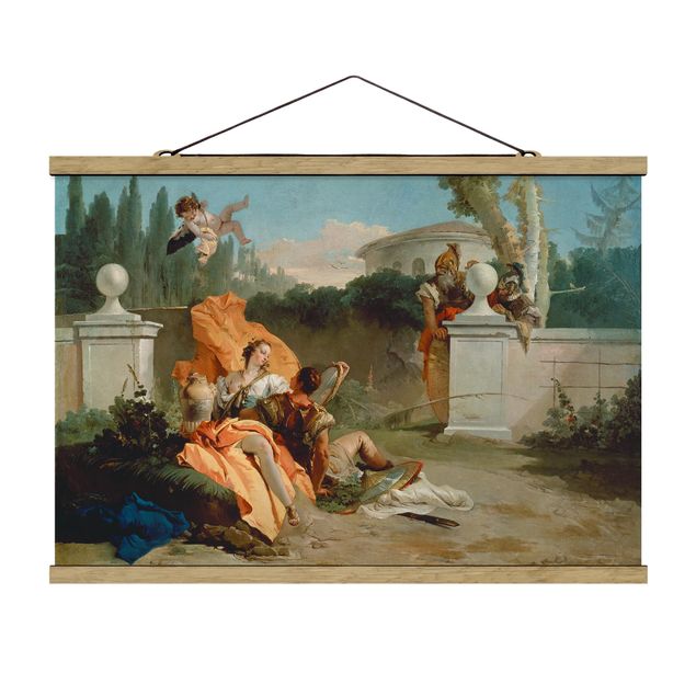 Fabric print with poster hangers - Giovanni Battista Tiepolo - Rinaldo and Armida