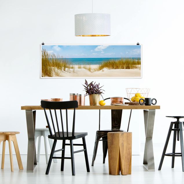 Panoramic poster beach - Beach On The North Sea