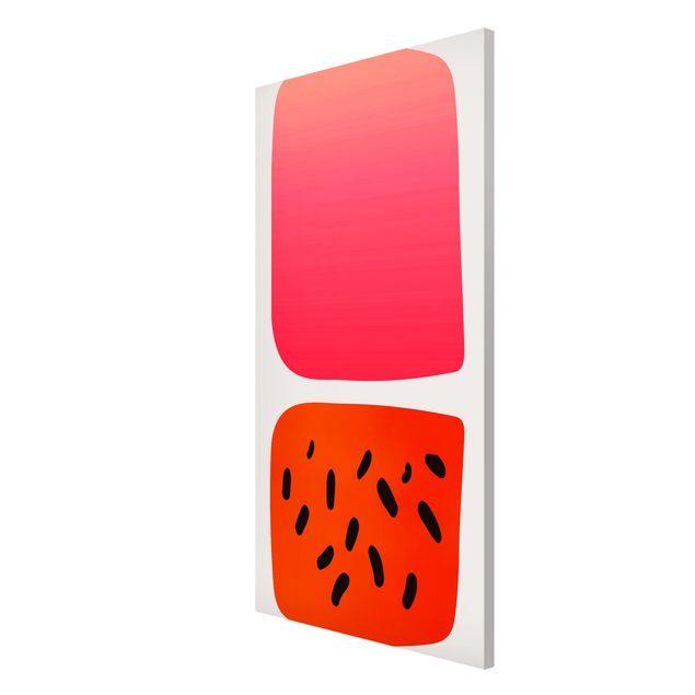 Magnetic memo board - Abstract Shapes - Melon And Pink