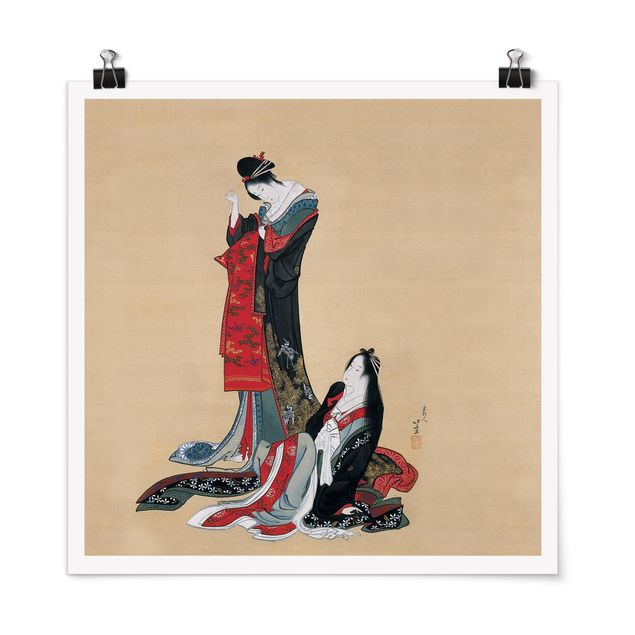 Poster - Katsushika Hokusai - Two Courtesans