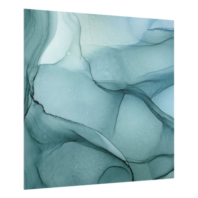 Glass splashback Mottled Blue Spruce