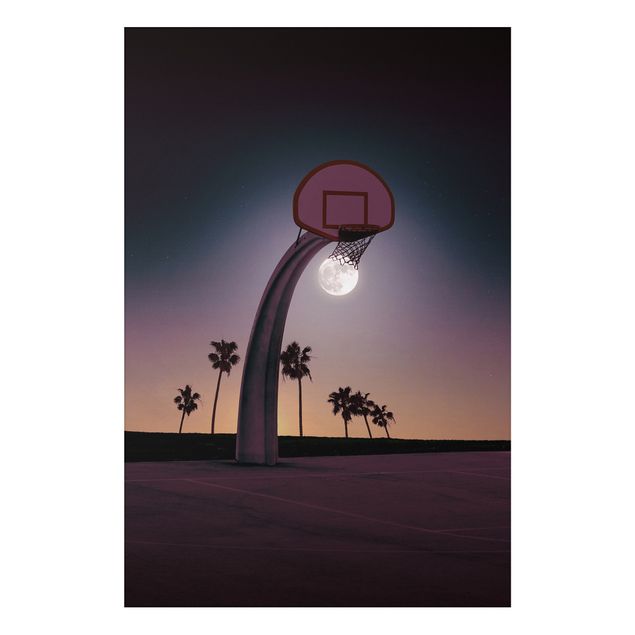 Print on aluminium - Basketball With Moon