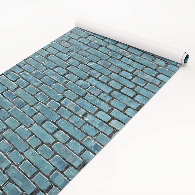 Adhesive film for furniture - Brick Tiles Turquoise