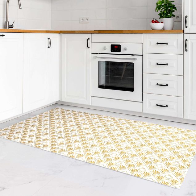 outdoor mat Glitter Optic With Art Deco Pattern In Gold