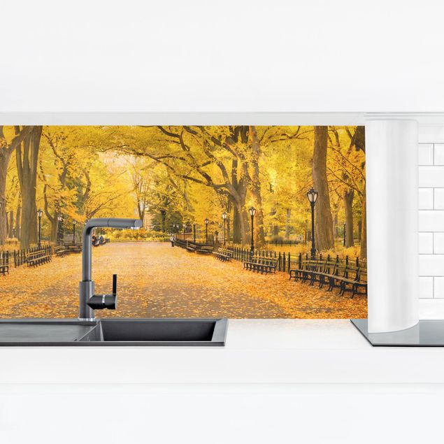 Kitchen wall cladding - Autumn In Central Park