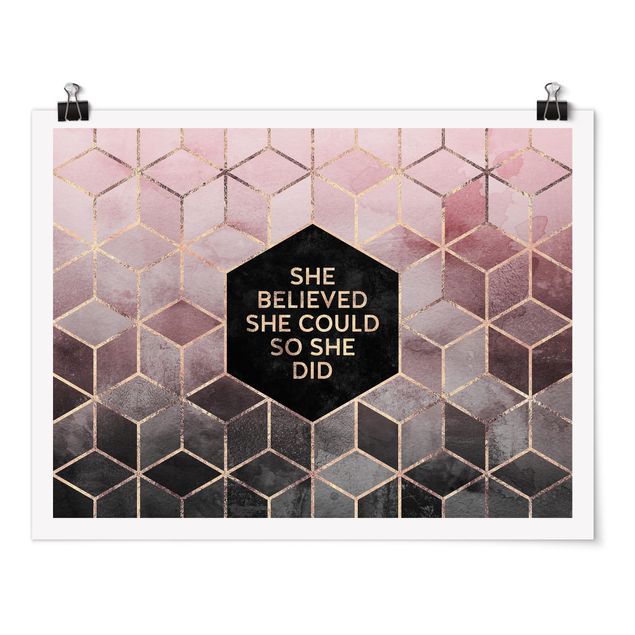 Poster - She Believed She Could Rosé Gold