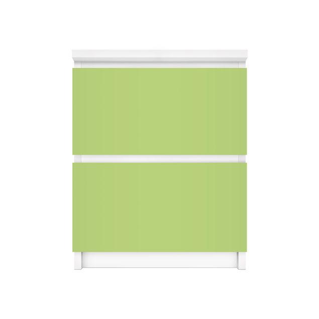Adhesive film for furniture IKEA - Malm chest of 2x drawers - Colour Spring Green