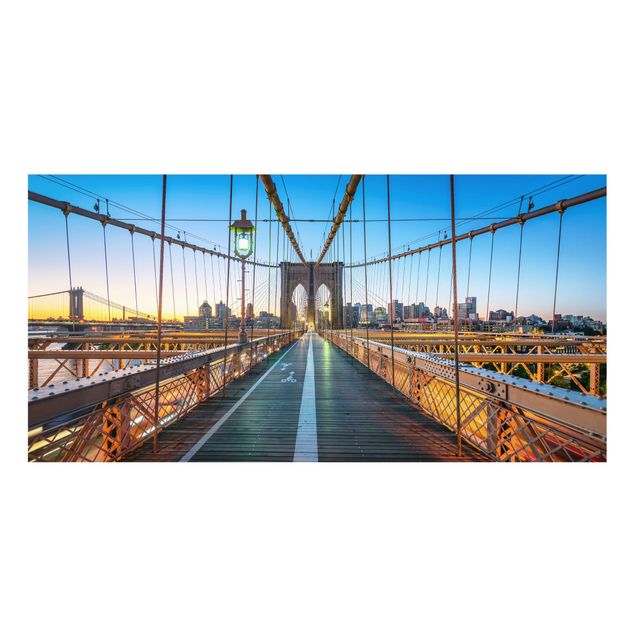 Splashback - Dawn On The Brooklyn Bridge - Landscape format 2:1
