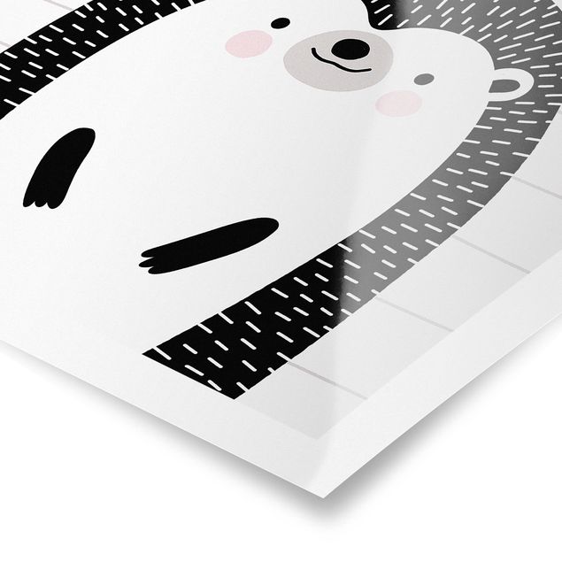 Poster - Zoo With Patterns - Hedgehog