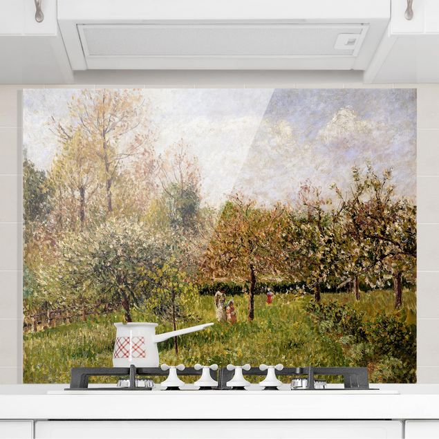 Glass splashback art print Camille Pissarro - Spring In Eragny