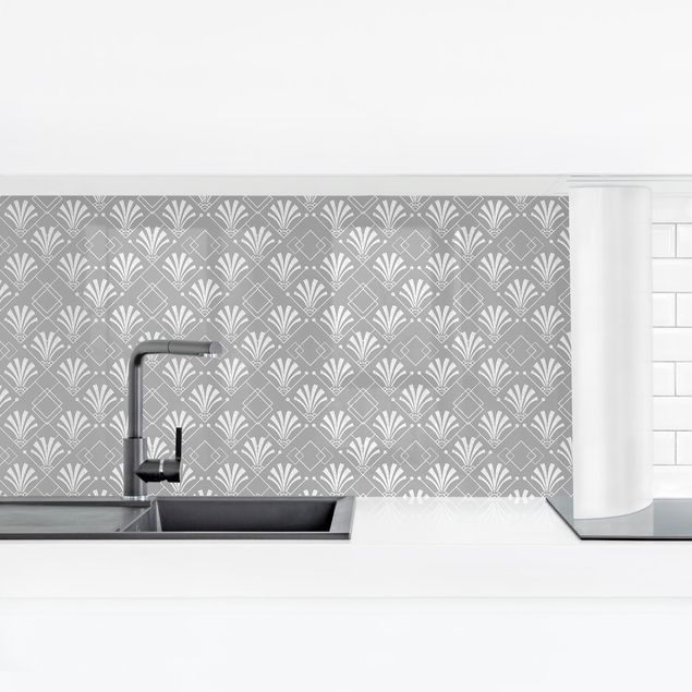Kitchen wall cladding - Glitter Look With Art Deko On Grey Backdrop