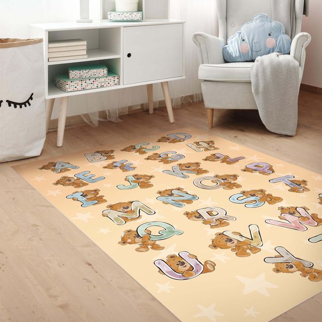 outdoor patio rugs I Am Learning The Alphabet with Teddy From A To Z