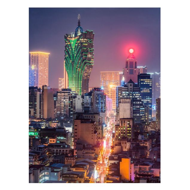 Magnetic memo board - Illuminated Night In Macao