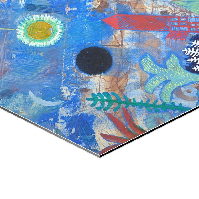 Alu-Dibond hexagon - Paul Klee - Sunken Landscape