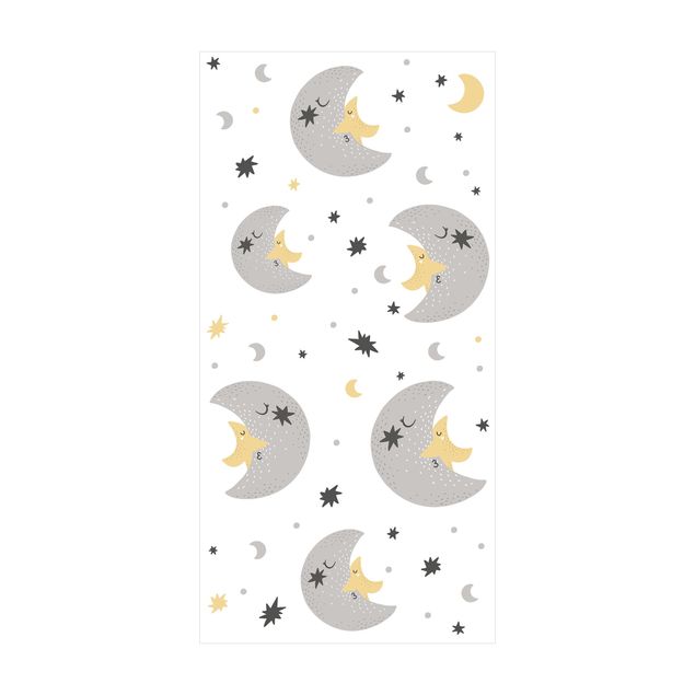 gray rug Scandinavian Moon And Star Kissing